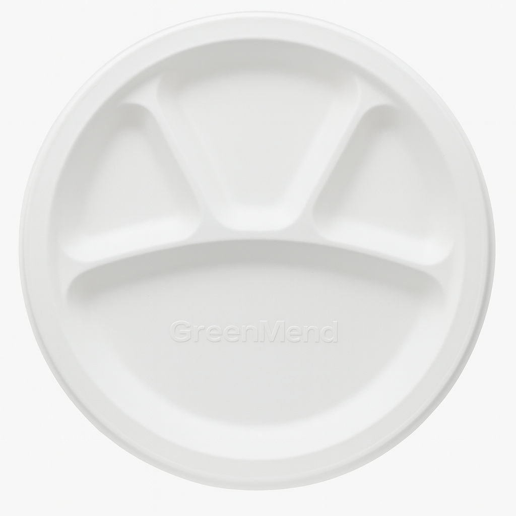 12" 4 Compartmet Plate